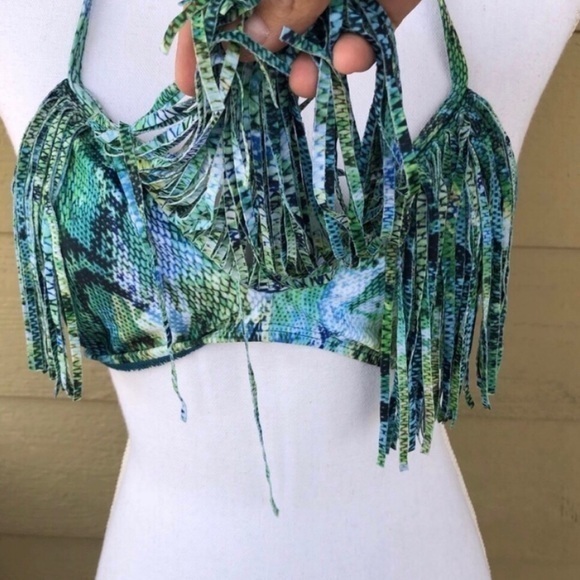 L*Space Audrey Fringe Halter Bikini Top - Picture 3 of 5